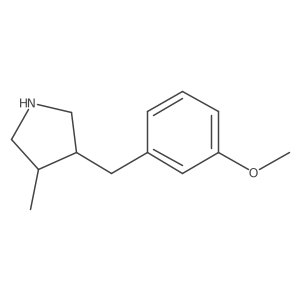 rac-(3R,4R)-3-[(3-methoxyphenyl)methyl]-4-methylpyrrolidine结构式