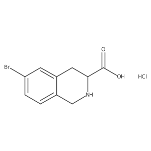 6-Bromo-1,2,3,4-tetrahydroisoquinoline-3-carboxylic acid hydrochloride Structure