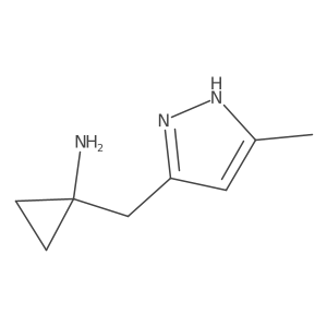 1-[(5-methyl-1H-pyrazol-3-yl)methyl]cyclopropan-1-amine Structure