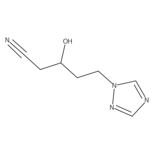 3-hydroxy-5-(1H-1,2,4-triazol-1-yl)pentanenitrile结构式