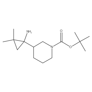 Tert-butyl 3-(1-amino-2,2-dimethylcyclopropyl)piperidine-1-carboxylate Structure
