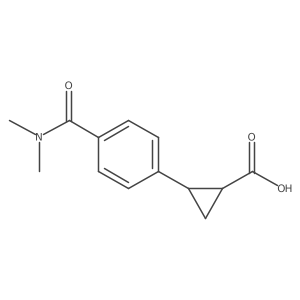 2-[4-(Dimethylcarbamoyl)phenyl]cyclopropane-1-carboxylic acid Structure
