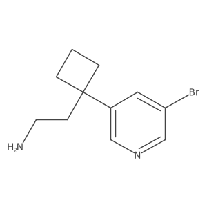 2-[1-(5-Bromopyridin-3-yl)cyclobutyl]ethan-1-amine Structure