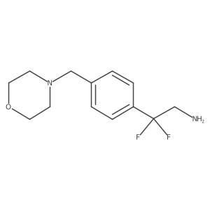 2,2-Difluoro-2-{4-[(morpholin-4-yl)methyl]phenyl}ethan-1-amine结构式