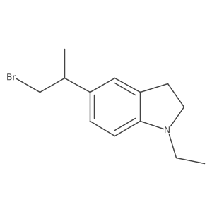 5-(1-bromopropan-2-yl)-1-ethyl-2,3-dihydro-1H-indole结构式