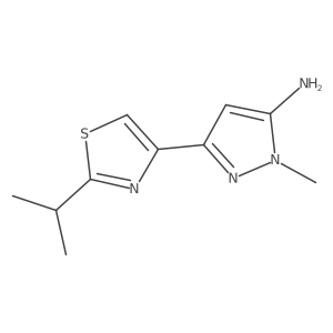 1-methyl-3-[2-(propan-2-yl)-1,3-thiazol-4-yl]-1H-pyrazol-5-amine Structure
