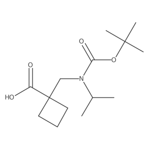 1-({[(Tert-butoxy)carbonyl](propan-2-yl)amino}methyl)cyclobutane-1-carboxylic acid Structure