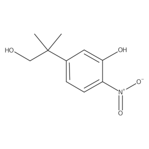 5-(1-Hydroxy-2-methylpropan-2-yl)-2-nitrophenol结构式