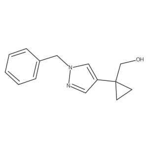 [1-(1-benzyl-1H-pyrazol-4-yl)cyclopropyl]methanol Structure