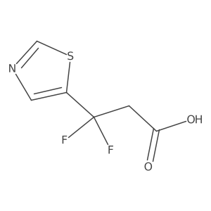 3,3-Difluoro-3-(1,3-thiazol-5-yl)propanoic acid Structure