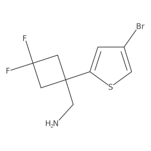 [1-(4-Bromothiophen-2-yl)-3,3-difluorocyclobutyl]methanamine Structure