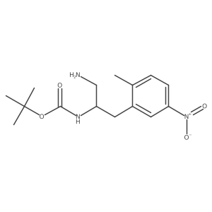 tert-butyl N-[1-amino-3-(2-methyl-5-nitrophenyl)propan-2-yl]carbamate结构式