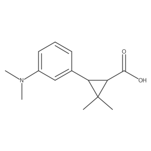 3-[3-(Dimethylamino)phenyl]-2,2-dimethylcyclopropane-1-carboxylic acid结构式