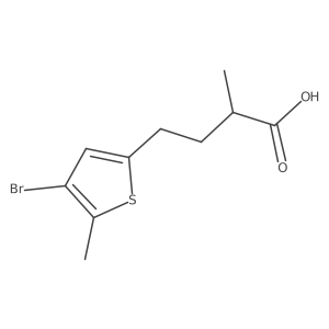 4-(4-Bromo-5-methylthiophen-2-yl)-2-methylbutanoic acid结构式