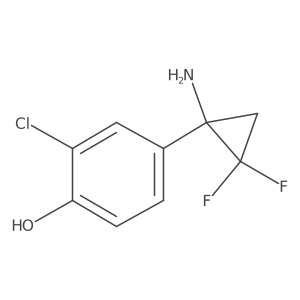 4-(1-Amino-2,2-difluorocyclopropyl)-2-chlorophenol Structure