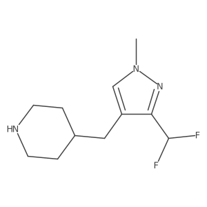 4-{[3-(difluoromethyl)-1-methyl-1H-pyrazol-4-yl]methyl}piperidine Structure