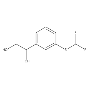 1-{3-[(Difluoromethyl)sulfanyl]phenyl}ethane-1,2-diol Structure
