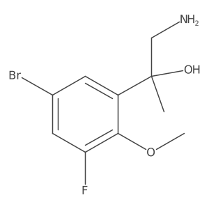 1-Amino-2-(5-bromo-3-fluoro-2-methoxyphenyl)propan-2-ol Structure