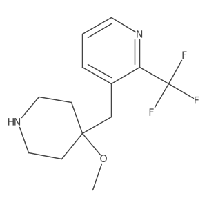 3-[(4-Methoxypiperidin-4-yl)methyl]-2-(trifluoromethyl)pyridine结构式