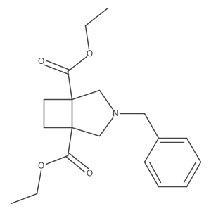 Diethyl (1S,5R)-3-benzyl-3-azabicyclo[3.2.0]heptane-1,5-dicarboxylate结构式