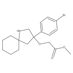 Methyl 2-{[3-(4-bromophenyl)-1-azaspiro[4.5]decan-3-yl]oxy}acetate Structure