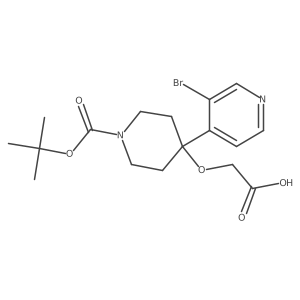 2-{[4-(3-Bromopyridin-4-yl)-1-[(tert-butoxy)carbonyl]piperidin-4-yl]oxy}acetic acid Structure