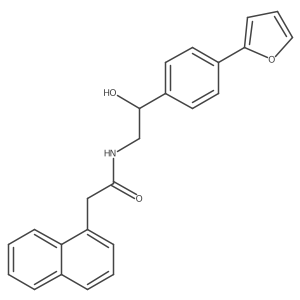 N-[2-[4-(Furan-2-yl)phenyl]-2-hydroxyethyl]-2-naphthalen-1-ylacetamide结构式