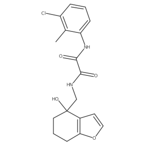 N1-(3-chloro-2-methylphenyl)-N2-((4-hydroxy-4,5,6,7-tetrahydrobenzofuran-4-yl)methyl)oxalamide结构式