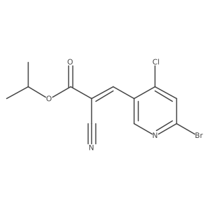 Propan-2-yl 3-(6-bromo-4-chloropyridin-3-yl)-2-cyanoprop-2-enoate结构式