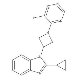 2-Cyclopropyl-1-[1-(5-fluoropyrimidin-4-yl)azetidin-3-yl]benzimidazole结构式