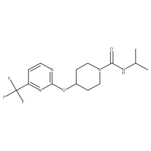 N-(propan-2-yl)-4-{[4-(trifluoromethyl)pyrimidin-2-yl]oxy}piperidine-1-carboxamide结构式