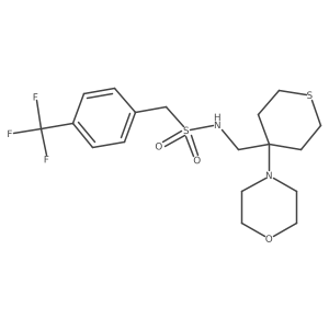 N-{[4-(morpholin-4-yl)thian-4-yl]methyl}-1-[4-(trifluoromethyl)phenyl]methanesulfonamide结构式