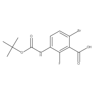 6-Bromo-3-{[(tert-butoxy)carbonyl]amino}-2-fluorobenzoic acid Structure