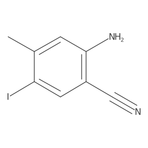 2-Amino-5-iodo-4-methylbenzonitrile结构式