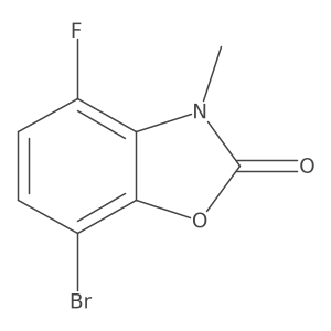 7-Bromo-4-fluoro-3-methylbenzo[d]oxazol-2(3H)-one结构式