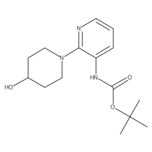 tert-butyl N-[2-(4-hydroxypiperidin-1-yl)pyridin-3-yl]carbamate Structure