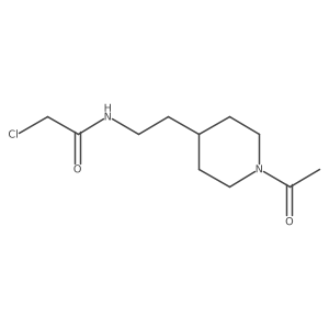 N-[2-(1-acetylpiperidin-4-yl)ethyl]-2-chloroacetamide Structure