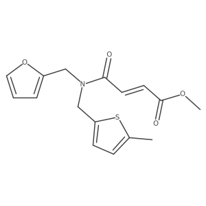 methyl (2E)-3-{[(furan-2-yl)methyl][(5-methylthiophen-2-yl)methyl]carbamoyl}prop-2-enoate结构式