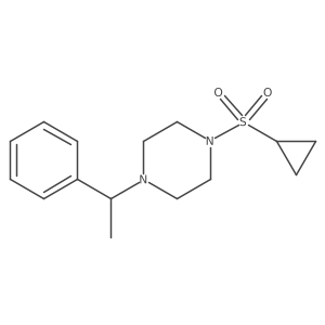 1-(Cyclopropanesulfonyl)-4-(1-phenylethyl)piperazine Structure