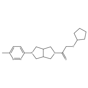 2-(Cyclopentylsulfanyl)-1-[5-(6-methylpyridazin-3-yl)-octahydropyrrolo[3,4-c]pyrrol-2-yl]ethan-1-one Structure