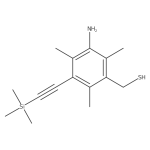 {3-Amino-2,4,6-trimethyl-5-[2-(trimethylsilyl)ethynyl]phenyl}methanethiol Structure