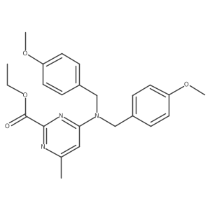 Ethyl 4-(bis(4-methoxybenzyl)amino)-6-methylpyrimidine-2-carboxylate Structure