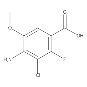 4-Amino-3-chloro-2-fluoro-5-methoxybenzoic acid结构式