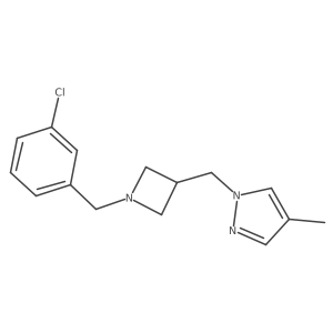 1-({1-[(3-chlorophenyl)methyl]azetidin-3-yl}methyl)-4-methyl-1H-pyrazole Structure
