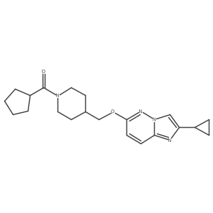 1-Cyclopentanecarbonyl-4-[({2-cyclopropylimidazo[1,2-b]pyridazin-6-yl}oxy)methyl]piperidine结构式