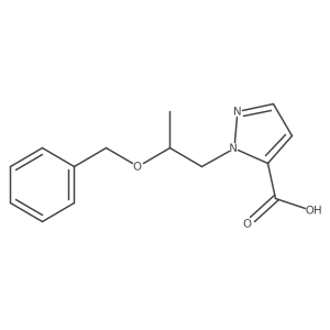 1-(2-(benzyloxy)propyl)-1H-pyrazole-5-carboxylic acid结构式
