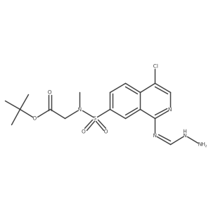 N-[[1-[(aminoiminomethyl)amino]-4-chloro-7-isoquinolinyl]sulfonyl]-n-methylglycine 1,1-dimethylethyl ester结构式