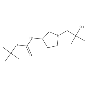 tert-butyl N-[(3S)-1-(2-hydroxy-2-methylpropyl)pyrrolidin-3-yl]carbamate Structure