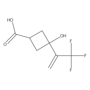 (1s,3s)-3-Hydroxy-3-(3,3,3-trifluoroprop-1-en-2-yl)cyclobutane-1-carboxylic acid Structure