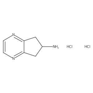 5H,6H,7H-cyclopenta[b]pyrazin-6-amine dihydrochloride Structure